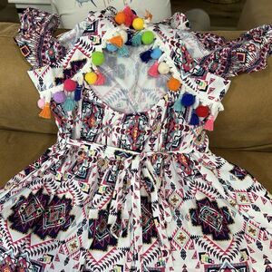 Lavender‎  the shoulder Multicolor dress For Girls